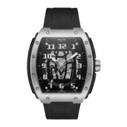 [LIMITED EDITION WATCH BOX] ROSCANI ROSW469L03 AUTOMATIC MOVEMENT BLACK RUBBER STRAP ANALOG MEN WATCH